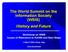 The World Summit on the Information Society (WSIS) History and Future