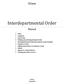 Interdepartmental Order