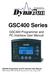 GSC400 Series. GSC400 Programmer and PC Interface User Manual