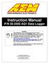 Instruction Manual. P/N AQ1 Data Logger