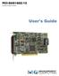 PCI-DAS1602/12 Analog and Digital I/O Board User's Guide