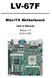 LV-67F Mini-ITX Motherboard User s Manual