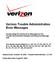 Verizon Pre-Order and Trouble. Verizon Trouble Administration Error Messages