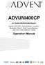ADVUNI400CP. 6.2 Double DIN Multimedia Receiver