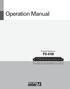 Operation Manual. Program Distributor PO-6106