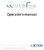 Operator s manual. Operator s Manual WhiteFox Imaging V0C (15) 10/2017 NCBCEN020C