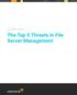WHITE PAPER. The Top 5 Threats in File Server Management