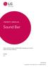 Sound Bar OWNER S MANUAL. Please read this manual carefully before operating your set and retain it for future reference. MODEL SK1.