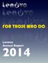 FOR THOSE WHO DO. Lenovo Annual Report