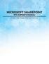 MICROSOFT SHAREPOINT SITE OWNER S MANUAL. Creating a Useful, Engaging Site for your Team to Love