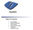System Table of Contents: