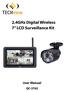 2.4GHz Digital Wireless 7 LCD Surveillance Kit
