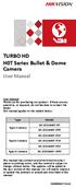 TURBO HD H0T Series Bullet & Dome Camera