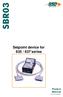 SBR03. Setpoint device for 635 / 637 series. Product Manual E-V0205.DOC