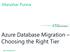 Manohar Punna. Azure Database Migration Choosing the Right Tier