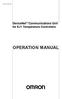 DeviceNet Communications Unit for EJ1 Temperature Controllers OPERATION MANUAL