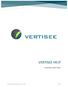 Vertisee Help Interface and Tools VERTISEE HELP. Interface and Tools. McElhanney Consulting Services Ltd Page 1