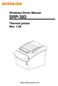 Windows Driver Manual SRP-382 Thermal printer Rev. 1.00