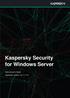 Kaspersky Security for Windows Server