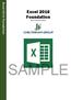Excel 2016 Foundation. North American Edition SAMPLE