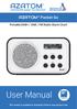 AZATOM Pocket Go. Portable DAB+ / DAB / FM Radio Alarm Clock. User Manual. This manual is available to download online at
