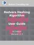 Redvers Hashing Algorithm. User Guide. RCHASH Version 2.3