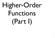 Higher-Order Functions (Part I)