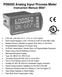 PD6000 Analog Input Process Meter Instruction Manual M387