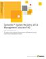 Symantec System Recovery 2013 Management Solution FAQ