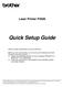 Laser Printer P2500. Quick Setup Guide. Read this Setup Guide before you set up the printer.