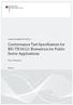 Conformance Test Specification for BSI-TR Biometrics for Public Sector Applications