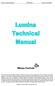 Lumina Technical Manual TSP013.doc Issue 4.8 July 2006