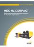 INSTALLATION MANUAL. MEC-HL COMPACT Electromechanical proportional actuators for Hydraulic Applications