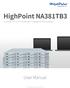 HighPoint NA381TB3. 4U 24 bay ( 3.5 / 2.5 ) Thunderbolt 3 Storage and PCIe Expansion. User Manual