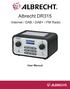 Albrecht DR315. Internet / DAB / DAB+ / FM Radio. User Manual -1-