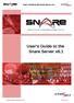User s Guide to the Snare Server v6.1. User's Guide to the Snare Server v6.1