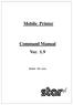 Mobile Printer. Command Manual Ver Models: SM series