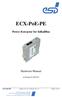 ECX-PoE-PE. Power-Extractor for InRailBus. Hardware Manual. to Product E ECX-PoE-PE Manual Doc.-No.: E / Rev. 1.