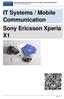 IT Systems / Mobile Communication Sony Ericsson Xperia X1