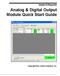 Analog & Digital Output Module Quick Start Guide
