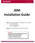 JDM Installation Guide