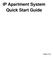 IP Apartment System Quick Start Guide