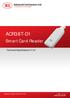 ACR38T-D1. Smart Card Reader. Technical Specifications V1.07. Subject to change without prior notice.