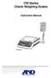 CW Series Check Weighing Scales. Instruction Manual