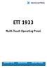ETT 1933 Multi-Touch Operating Panel