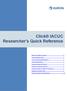 Click IACUC Researcher s Quick Reference