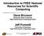 Introduction to FREE National Resources for Scientific Computing. Dana Brunson. Jeff Pummill