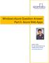 Windows Azure Question-Answer Part II- Azure Web Apps. KRUNAL TRIVEDI MCT, MCT INDIA REGIONAL LEAD TRAINER, WRITER, SPEAKER