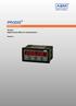 PRODIS. PD-ADC Digital Process Meter for analog Sensors. Digital Process Meters. Datasheet