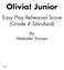 Olivia! Junior. Easy Play Rehearsal Score (Grade 4 Standard) by Malcolm Sircom 2/091015